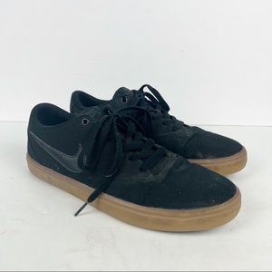 Nike SB Check Solarsoft Canvas Black Men's Skater Shoe Size 8.5